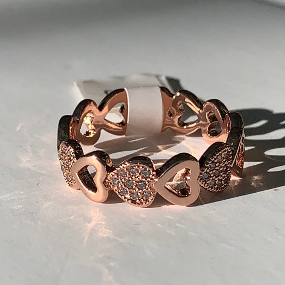 Roxi Steeling Silver Rose Gold Plated Ring